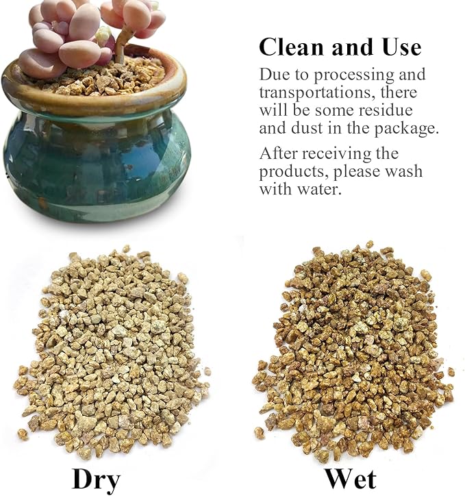 FANTIAN 10 lbs Maifanitum Stones for Succulent,1/4 Inch Decorative Rocks for Indoor Plants, Bonsai, Soil Cover. Small Stones for Water Drainage and Plant Growth