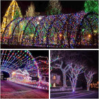 Extra-Long Solar String Lights for Outside, 4 Pack 400LED Solar Fairy Lights Outdoor Waterproof, Copper Wire with 8 Modes Solar Twinkle Lights for Tree Garden Party Patio Xmas Decor (Multicolor)