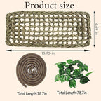 5 PCS Tank Accessories for Bearded Dragon Include Resin Classical Castle Reptile Climb Habitat Decor Hanging Jungle Vines Flexible Leaves Climbing Decor for Lizard Gecko Chameleon Spider