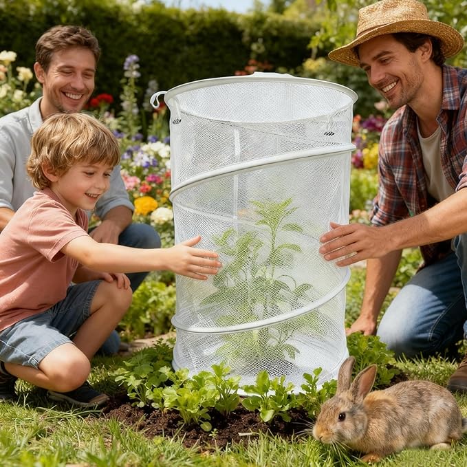 Plant Covers From Animals | Reusable Foldable Round Breathable Planter Accessories,Garden Protection From Animals,for Winter Freezing Frost Season Flower Pot Planter Patio Porch Walkway Pathway Courty