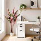 Garvee Artificial Plant Potted, Evergreen Fake Tree Faux Floor Plant with Realistic Leaves, Decorative Faux Floor Plant for Home Office Living Room, Ideal Gift for Families
