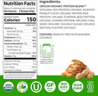 Orgain Organic Simple Vegan Protein Powder, Peanut Butter - 20g Plant Based Protein, With less Ingredients, No Artificial Sweeteners, Gluten Free, No Dairy or Lactose, 1.25 lb (Packaging May Vary)