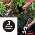 Roamwild Multi-Digger Dual Grip Garden Hand Fork Cultivator & Weeder (Hand Fork/Cultivator)