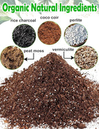 TOYPOPOR Potting Soil for All Indoor Houseplants, (10qt) Contains Perlite, Peat Moss, Coco Coir, Rice Charcoal, Well Draining Potting Mix Light, Aerated Texture for Healthy Plant Roots, Fast Growth