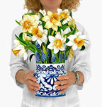 Freshcut Paper Pop Up Cards, English Daffodils, 12 Inch Life Sized Forever Flower Bouquet 3D Popup Greeting Card, Birthday Cards, Get Well Gifts, Blank Notecard & Envelope