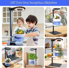 Large Plant Venus Fly Trap Terrarium Kit with Grow Light Timer&Metal Stand, African Violet Pots Self Watering Planter for Herbs,Carnivorous Plants,Gardening for Mom Garden Lover