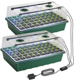 TONYFUL Seed Starter Tray with Grow Light, 120-Cell Seed Starter Kit with 4.07” Humidity Dome, Indoor Seedling Starter Tray, Seed Starting Tray for Plant Germination, Seeds Growing