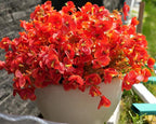 Artificial Flowers for Outdoor, UV Resistant Fake Silk Pansies Flowers, Realistic Faux Plants for Outside Indoor Porch Patio Window Box Planter Home Decor (12, Orange)