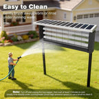 Large Solar Bug Zapper with High Powered for 4000 sq.ft, Powerful Outdoor Mosquito Zapper, Rechargeable Electric Fly Zapper for Patio Garden Backyard RV Camping Swimming Pool Pest Control
