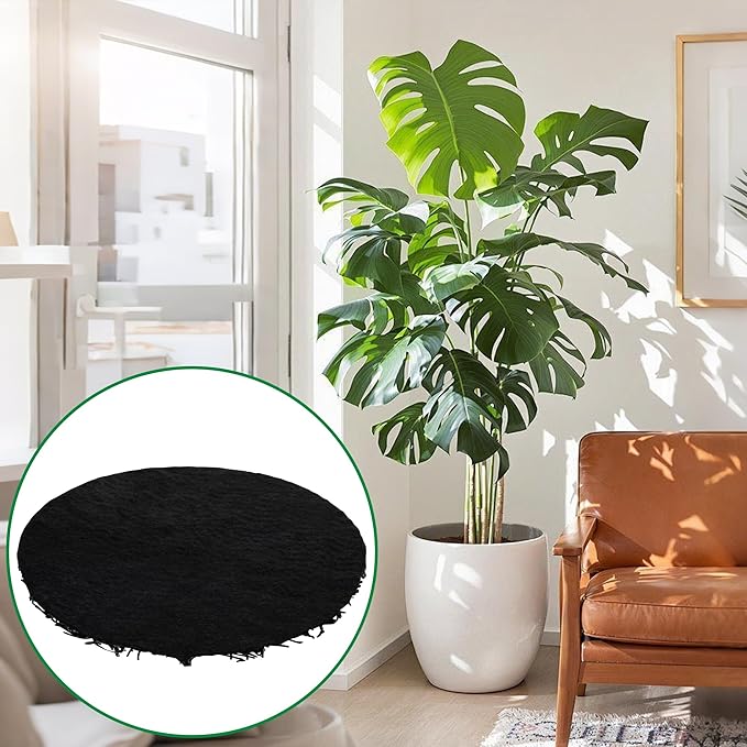 4 Pack Pot Mesh Drainage Discs, 12 Inch Thickened Drainage Hole Insert Pads, Reusable Plant Pot Bottom Mesh Mats for Indoor Outdoor Gardening to Prevent Soil Loss and Keep Root Healthy