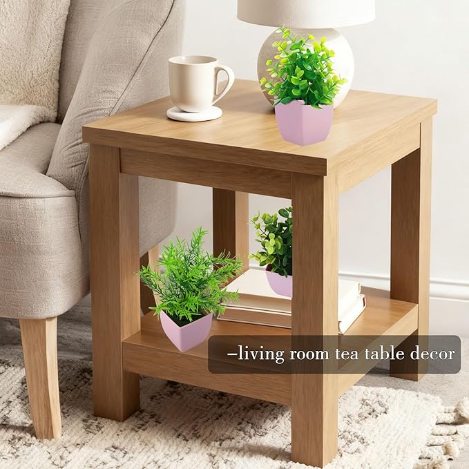 GREENTIME 4 Pack Fake Plants in Pink Pot Mini Artificial Eucalyptus Potted Plant Small Faux Grass Greenery Potted for Indoor Home Office Farmhouse Bathroom Table Decoration