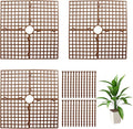 3 Pcs Plant Pot Cover Plant Protector from Animal 11.8" Plant Pot Grid with Center Cutout Cuttable Flower Cover Soil Protectors