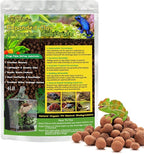 Riare 4LBS Expanded Clay Balls Terrarium Substrate for Reptiles - 100% Organic Lightweight Clay Pebbles Substrate Frogs False Bottom Substrate, Bioactive Terrarium Substrate for Drainage and Moisture