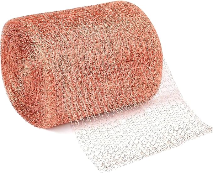 Copper Mesh 5 Inch x 29.5 Ft Copper Mesh for Slugs Rustproof Wire for Slugs Wire Repellent Roll Pet Friendly Plant Protector for Rodent, Bat & Snail..