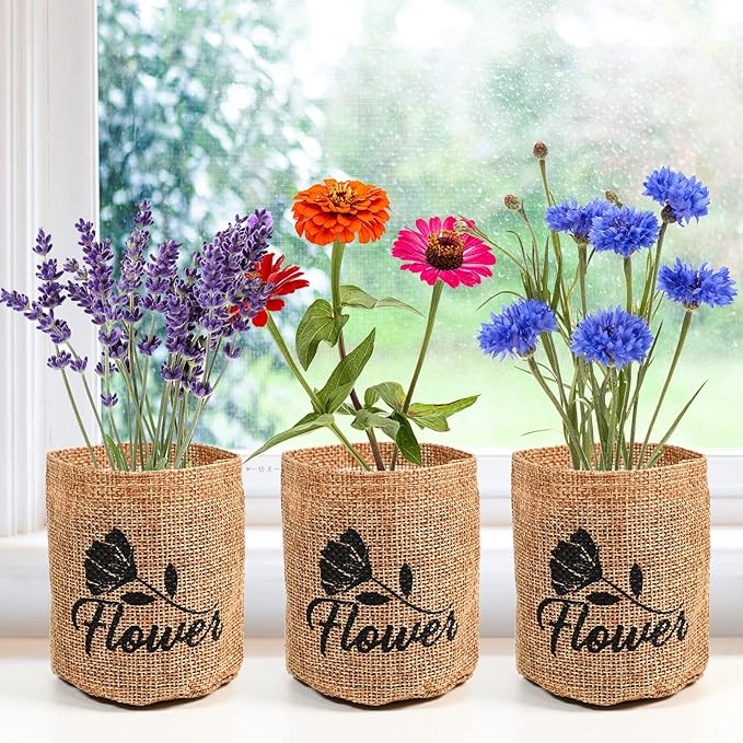 Indoor Daisy Garden Starter Kit with Gardening Tools - Planter Bags, Markers, Soil Disks and Shears, Home Gardening Gifts for Women Men Plant Lovers