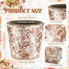 Beeveer Farmhouse Ceramic Planter 5.5 Inch Large Plants Pot Crack Beige Brown Flowers Plant Pots with Drainage Hole Indoor Plants Kitchen Rustic Antique Decor Gift