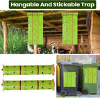 Qualirey Giant Sticky Fly Traps, Fly Strips for Indoor Outdoor Hanging Flying Tapes Non Toxic Ribbon Fruit Gnat Killer for Mosquito Plants House Horse Stable(59.06ft,Fluorescent Green,2 Pcs)