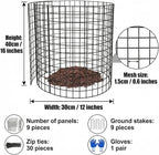 3Pack Plant Protector from Animals, 9pcs Wire Plant Protectors Metal Mesh Plant Cages, 11.8 x 15.7 Inch Outdoor Plant Guards for Rabbits Chicken Squirrels and Garden Protection