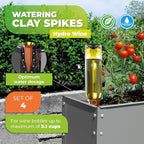 BioGreen Plant Self-Watering Stakes Hydro Wine | Irrigation Ø 19.6 inches | Clay Spikes for Wine-/PET-Bottles up to 3.1 Cups | Terracotta | 4 Pcs