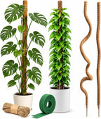 Craft911 Moss Pole Monstera Plant Support – 64” Bendable Moss Pole Monstera Plant Support, Plant Stakes for Indoor Plants, Tall Plant Sticks Support for Climbing Plants