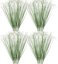 ATTGREAT 20PCS Fake Grass Filler Decor Artificial Grass Plants Outdoor Faux Plants Artificial Tall Shrubs Wheat Grass Greenery Stems for Outdoor Indoor Vase Planters Home Decor, Light Green