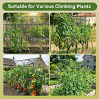 2 Pack 65"×48" Cucumber Trellis for Raised Bed, U-Shape Garden Trellis for Climbing Plants Outdoor, Metal Arch Vegetables Trellis, Detachable Cucumber Plant Support for Tomato,Squash