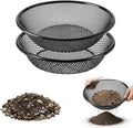 2PCS Soil Sifter for Gardening, 11.8" W Rock Sifter for 5 Gallon Bucket, 3mm/6mm Mesh Galvanized Steel Sifting Screen Dirt Sifter for Compost, Worm, Leaves, Sawdust, Rocks, Sand and Gravel