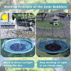 12.3" Hanging Bird Bath with Solar Fountain Bird Bath Bubbler，Birdbath Fountain for Garden Patio Decor,Blue