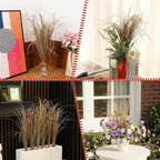 48Pcs Artificial Grass Plants, Faux Shrubs Wheat Grass, Artificial Tall Grass Fake Plants for Outdoor Decor,Artificial Greenery Stems Weed for Room Indoor Home Decor（Light Purple）