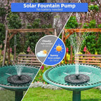 Solar Fountain for Bird Bath, Solar Water Fountain with Multiple Nozzles & Fixed Pipes, Upgraded Version 3.5W Solar Water Pump, Suitable for Bird Bath, Garden, Courtyard, Fish Tank, Outdoor