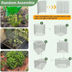 18Pcs Plant Protectors from Animals,13.5" Dia X 14.3" H Metal Plant Cages for Outdoor Plants Plant Cage & Supports Keep Animal Out Garden Wire Mesh Protection from Rabbit Chicken Squirrel Tree Flower