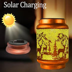 Solar Lanterns Outdoor Waterproof Gifts for Women Grandma Gifts for Mom Deer Garden Decor Solar Hanging Lantern Metal for Patio Yard Festival Pathway Landscape