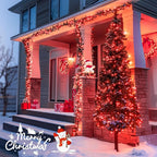 JMEXSUSS 400 LED Red Christmas Lights Indoor Outdoor, 132ft String Lights Plug in with Remote, 8 Modes Twinkle Fairy Light for Tree Room Bedroom Fireplace Patio Party Christmas Decor