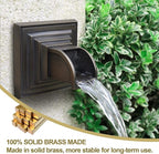 Solid Brass Made Exquisite Handcrafted Waterfall Spout for Landscape, Water Fountain Spout Scupper Luxury Decoration for Pools, Ponds, Water Walls