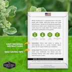 Survival Garden Seeds - Horehound Seeds for Planting - 2 Packets with Instructions to Plant and Grow Beneficial Marrubium Medicinal Herbs in Your Home Vegetable Garden - Non-GMO Heirloom Variety