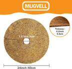 Coco Coir Mulch for Landscaping, 24 Inch Coconut Liners for Planters, 6 Pcs Coconut Fiber Tree Ring, Plant Covers from Animals,Dirt and Tree Protectors