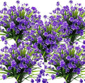 Grunyia 10 Bundles Artificial Daffodil Outdoors Flowers (Blue)