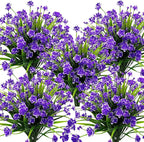 Grunyia 10 Bundles Artificial Daffodil Outdoors Flowers (Blue)