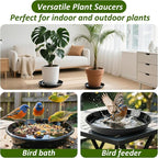 PeoMev 6PCS Plant Trays for Pots - 10 12 14 Inch Plant Saucer Round Plastic Plant Water Catcher Tray for Indoor Outdoor Garden Plants