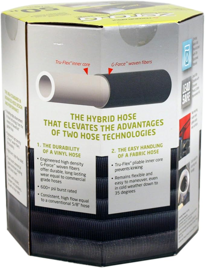 New zero-G 4001-50 Lightweight, Ultra Flexible, Durable, Kink-Free Garden Hose, 5/8-Inch by 50-Feet