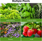 Hydroponics Growing System Kit with Wheels, 54 Plant Sites Gardening Aquaponics Tower, 2-Tier Food-Grade PVC-U Pipes Water Pump Timer for Leafy Vegetables, Indoor, Outdoor (33"x35"x14" in 54 Holes)