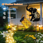 Solar Watering_Can Lights, Elephant Hanging Lantern Solar Lights Outdoor, Birthday Gifts for Mom Women Mother's Day, Waterproof Garden Decor Outside Patio Yard Pathway Backyard