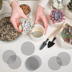 Bonsai Mesh Screen for Plant Pot Drainage 4 Inch, 50 Pcs Plastic Round Flower Pot Hole Mesh Cover Pad, Planter Bottom Drainage Inserts Grid Mat for Potted Succulent
