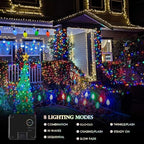 Extra-Long 144FT Solar String Lights for Outside, 2 Pack 400LED Solar Fairy Lights Outdoor Waterproof, Copper Wire with 8 Modes Solar Twinkle Lights for Tree Garden Party Patio Xmas Decor (Multicolor)