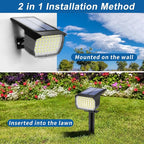 WENATY Solar Spot Lights Outdoor Waterproof IP65, 12 Pack Landscape Spotlights with 46 LEDs, 3 Modes Auto On/Off Solar Powered Flood Lights for Outside Pathway, Yard, Garden, Walkway (Cool White)