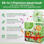 55 Vegetable Seeds Variety Pack - 39,000+ Heirloom Seeds for Planting Vegetables and Fruits, Outdoor Garden Seeds for Planting Gift for Mother, Women, Mom, Friend