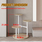 Plant Stand Indoor 4 Tier 5 Potted Multiple Flower Pot Holder for Patio Garden Balcony Living Room Corner (4 Tier White+Sonoma Oa)
