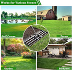 Lawn Leveling Rake 30x10 inch, Heavy Duty Ground Leveler for Soil, Sand, Effortless Smooth Use & Easy Assembly Stainless Steel Landscape Rake for Backyard, Garden, Golf Course, Black
