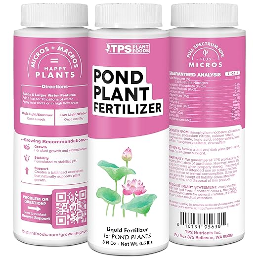 Pond Plant Fertilizer – Liquid Plant Food for Healthy Aquatic Growth, Stronger Roots & Vibrant Pond Plants, 8 oz