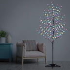 Lightshare Cherry Blossom Tree 6FT 208 LED Lighted Tree Multicolor with Remote Contrl for Decoration Inside and Outside, Home Patio Wedding Festival Christmas Decor